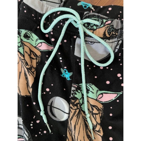 Star Wars Pajama Pants Womens XL Black Yoda All Over‎ Graphic Print Drawstring - Picture 3 of 8
